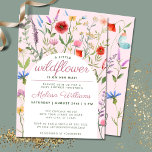 Invitación a Baby Shower de un pequeño Chica de fl<br><div class="desc">¿Buscas una invitación única a la ducha de bebé chica rosa? Echa un vistazo a esta invitación de Baby Shower a un pequeño Chica de flores silvestres. Tiene bonitas flores de acuarela sobre un fondo rosado. Puede personalizar esta invitación muy fácilmente.</div>