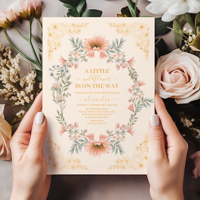 Invitación a Baby Shower de un pequeño Chica de fl (Subido por el creador)
