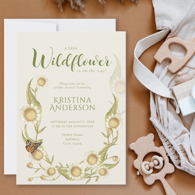 Invitación a Baby Shower de un pequeño Chica de fl (Subido por el creador)