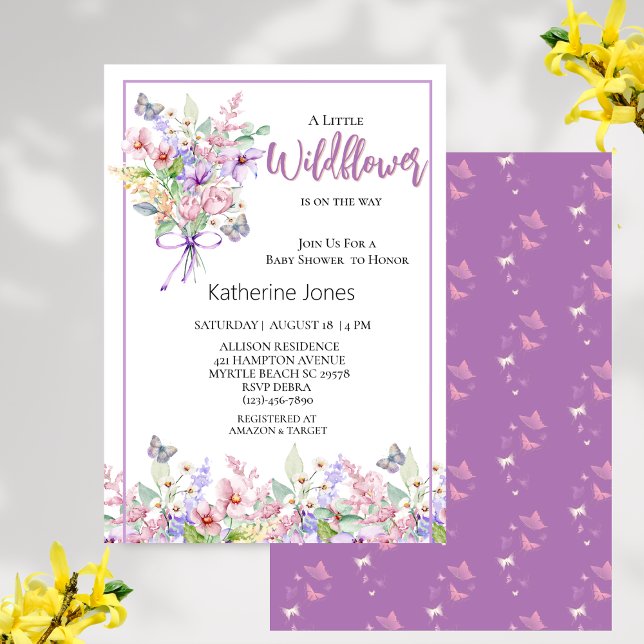 Invitación a Baby Shower de un pequeño Chica de fl (Subido por el creador)