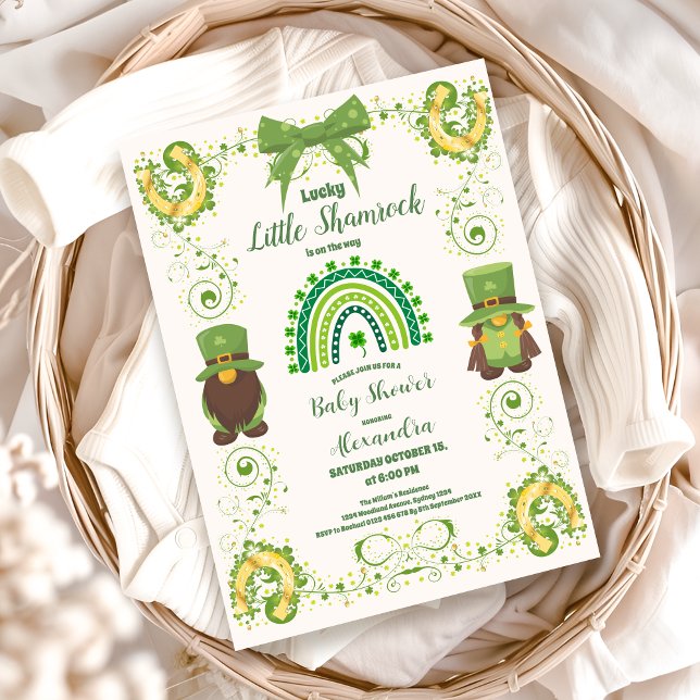 Invitación a Baby Shower de un pequeño y afortunad (Subido por el creador)