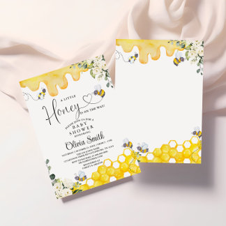 Invitación a Baby Shower de una bebecita pequeña