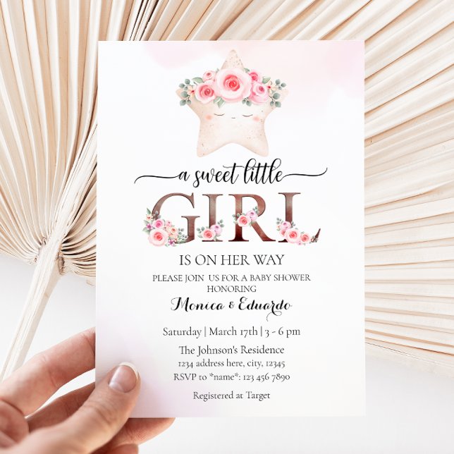 Invitación a Baby Shower de una niña dulce (Subido por el creador)