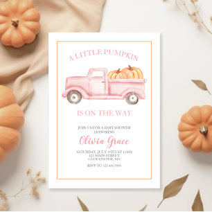 Invitación a Baby Shower de una pequeña calabaza,
