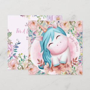 Invitación a Baby Shower de Unicorn