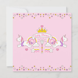 Invitación a Baby Shower de Unicorn