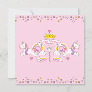 Invitación a Baby Shower de Unicorn