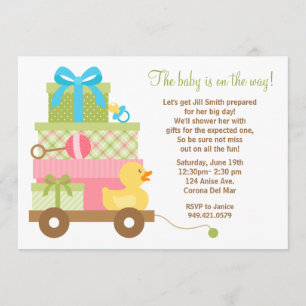 Invitación a Baby Shower de Unisex