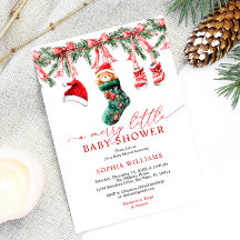 Invitación a Baby Shower de unos Navidades muy ama