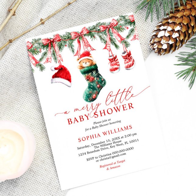 Invitación a Baby Shower de unos Navidades muy ama (Subido por el creador)