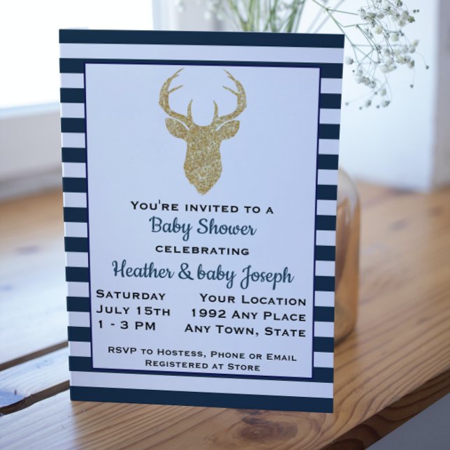 Invitación a Baby Shower de venado (Subido por el creador)