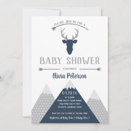 Invitación a Baby Shower de venados de Woodland, R