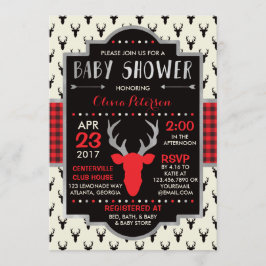 Invitación a Baby Shower de venados de Woodland, R