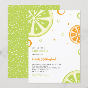 Invitación a Baby Shower de Verano Cítricos Slices