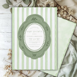Invitación a Baby Shower de Vintage de Vieira Verd