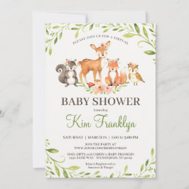 Invitación a Baby Shower de Virtual Woodland