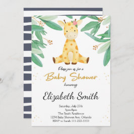 Invitación a Baby Shower de Water Color Greenery G