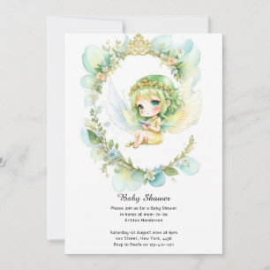 Invitación a Baby Shower de Watercolor Fairy
