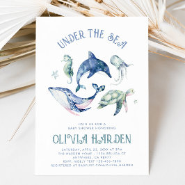 Invitación a Baby Shower de Watercolor Ocean