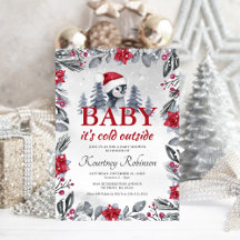 Invitación a Baby Shower de Watercolor Winter Peng