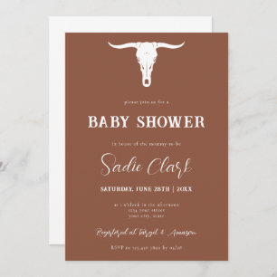 Invitación a Baby Shower de Western Terracotta Lon