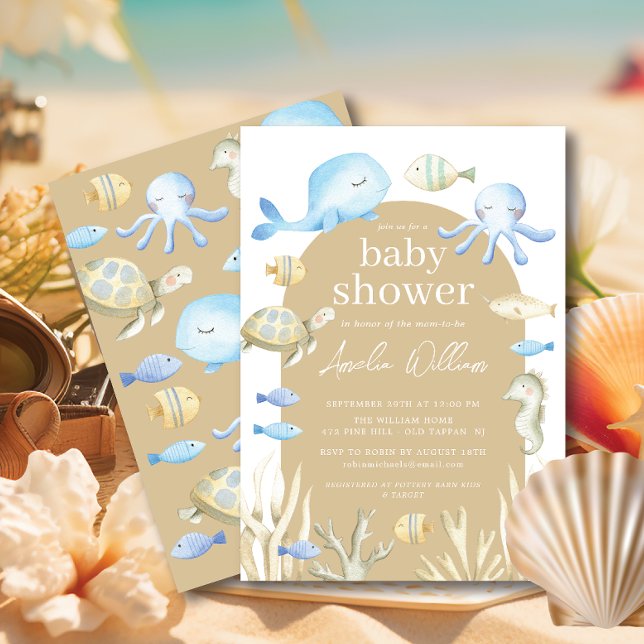Invitación a Baby Shower de Whimsy bajo el agua (Subido por el creador)