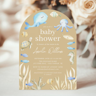 Invitación a Baby Shower de Whimsy bajo el agua