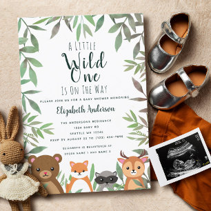 Invitación a Baby Shower de Wild One Woodland