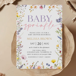 Invitación a Baby Shower de Wildflower Baby Sprink