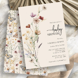 Invitación a Baby Shower de Wildflower Boho Floral