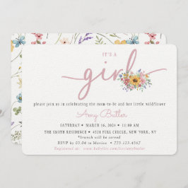 Invitación a Baby Shower de Wildflower Pink