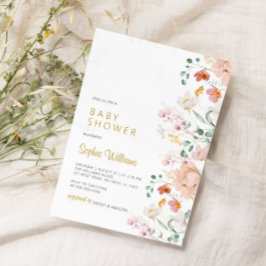 Invitación a Baby Shower de Wildflowers