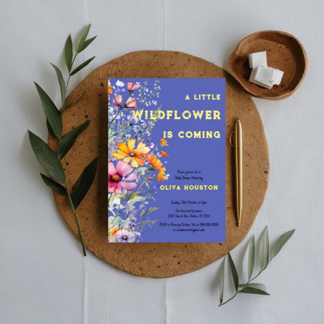 Invitación a Baby Shower de Wildflowers (Subido por el creador)