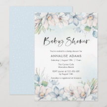 Invitación a Baby Shower de Winter Floral
