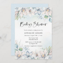 Invitación a Baby Shower de Winter Floral