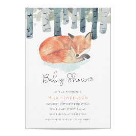 Invitación a Baby Shower de Winter Fox