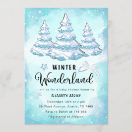 Invitación a Baby Shower de Winter Wonderland