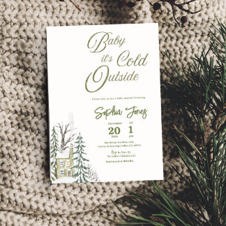 Invitación a Baby Shower de Winter Wonderland