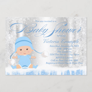 Invitación a Baby Shower de Winter Wonderland Boy