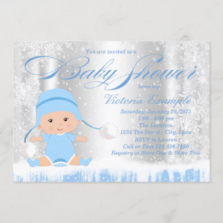 Invitación a Baby Shower de Winter Wonderland Boy