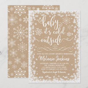 Invitación a Baby Shower de Winter Wonderland Snow