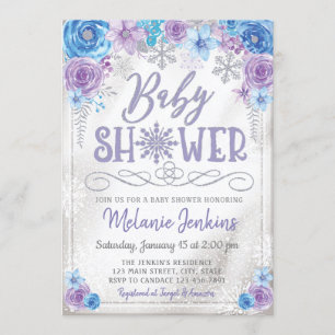 Invitación a Baby Shower de Winter Wonderland Snow