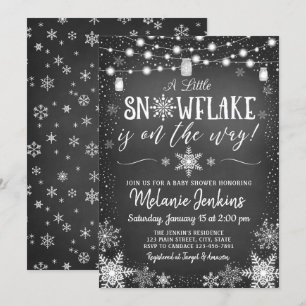 Invitación a Baby Shower de Winter Wonderland Snow