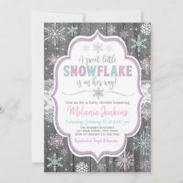Invitación a Baby Shower de Winter Wonderland Snow