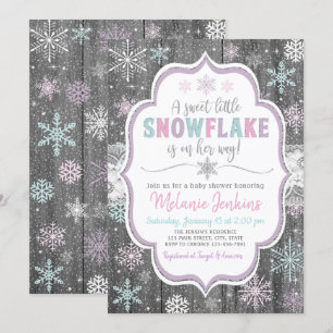 Invitación a Baby Shower de Winter Wonderland Snow