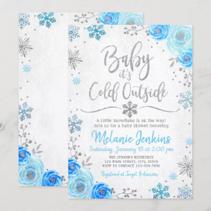 Invitación a Baby Shower de Winter Wonderland Snow