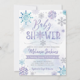 Invitación a Baby Shower de Winter Wonderland Snow