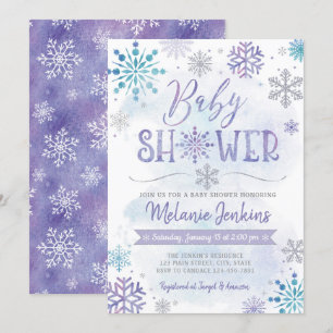 Invitación a Baby Shower de Winter Wonderland Snow
