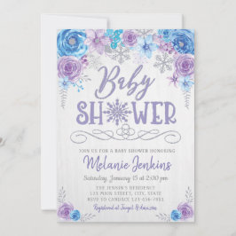 Invitación a Baby Shower de Winter Wonderland Snow