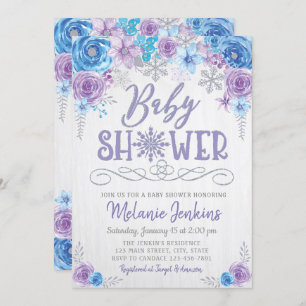 Invitación a Baby Shower de Winter Wonderland Snow